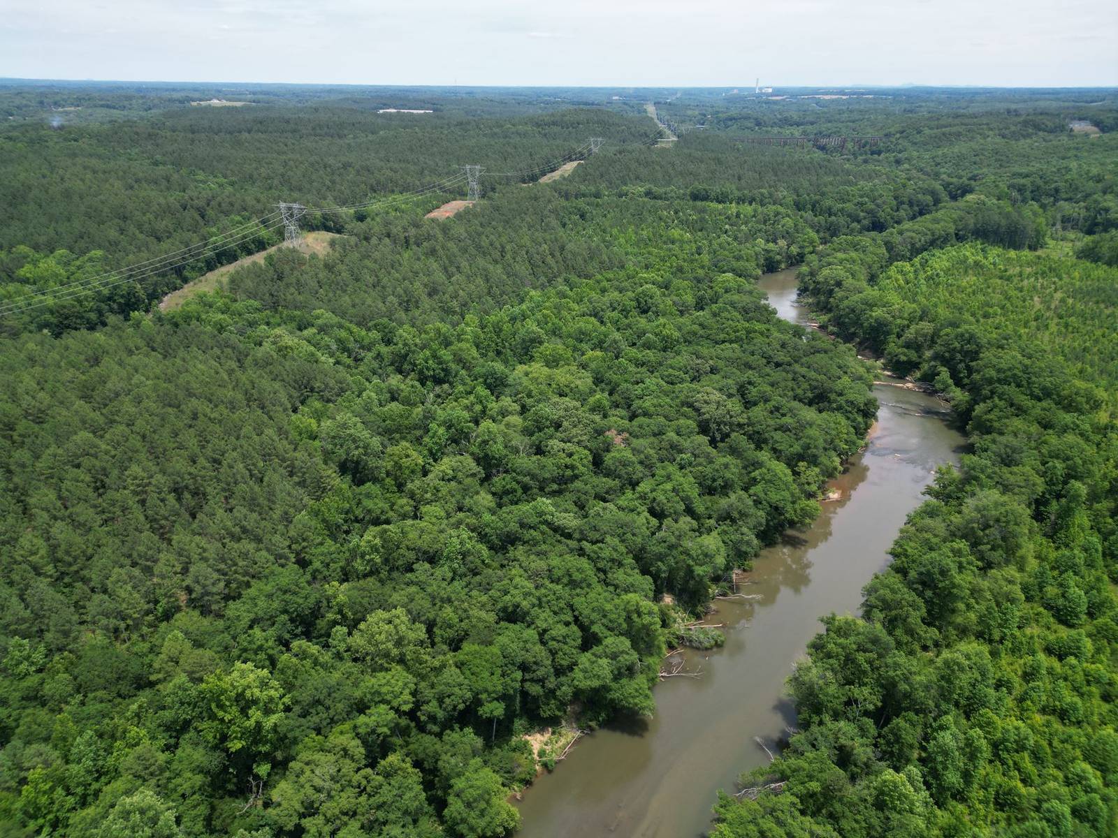 Aerial of the river frontage